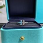 Tiffany and Co TIFFANY T Diamond and Turquoise Wire Ring - 图片 5