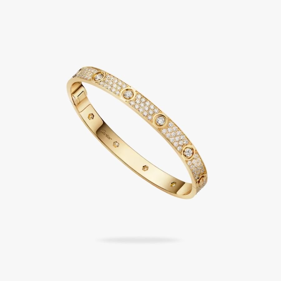 CEL-B-CAR-041.jpg CARTIER LOVE bracelet classic model paved 10 diamonds - 图片 1