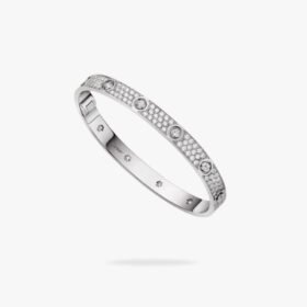 CARTIER LOVE bracelet classic model paved 10 diamonds