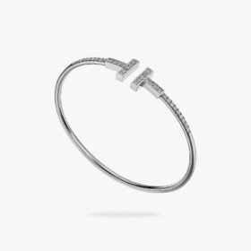 Tiffany and Co TIFFANY T Pav?? Diamond Wire Bangle