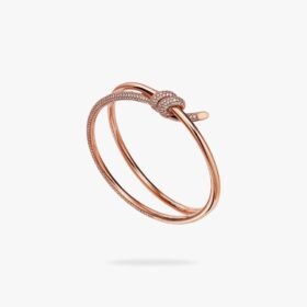 Tiffany and Co TIFFANY Knot Double Row Hinged Bangle