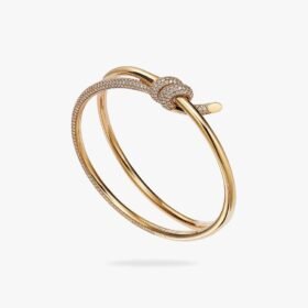 Tiffany and Co TIFFANY Knot Double Row Hinged Bangle