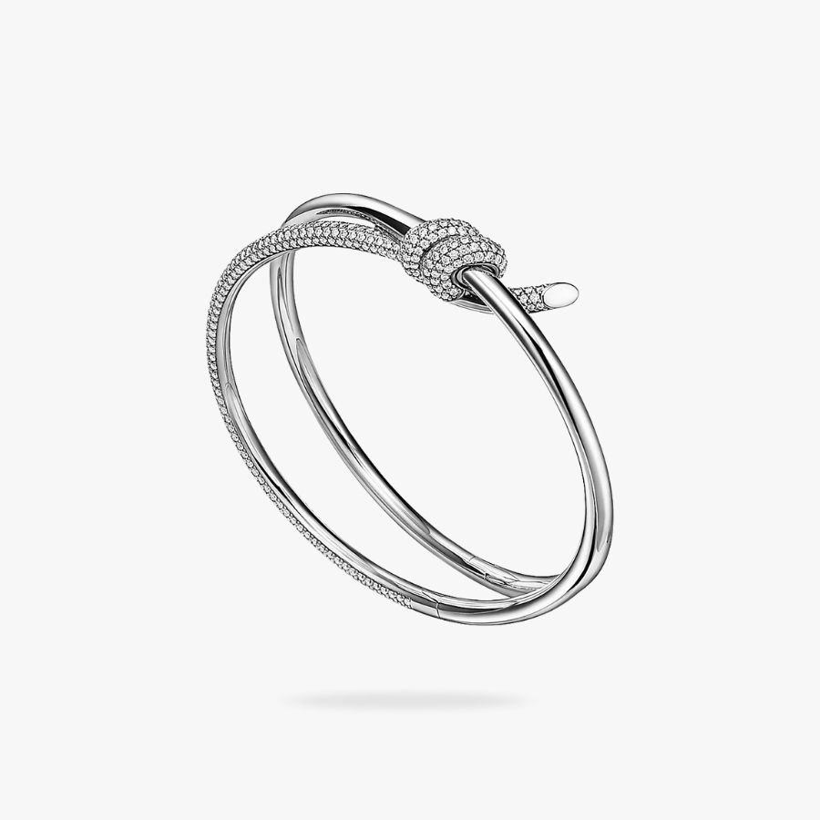 CEL-B-TIF-076.jpg Tiffany and Co TIFFANY Knot Double Row Hinged Bangle - 图片 1