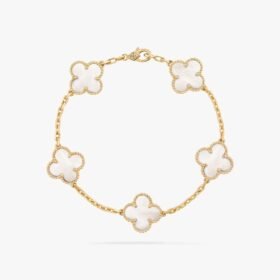 Van Cleef and Arpels Vintage Alhambra bracelet 5 motifs