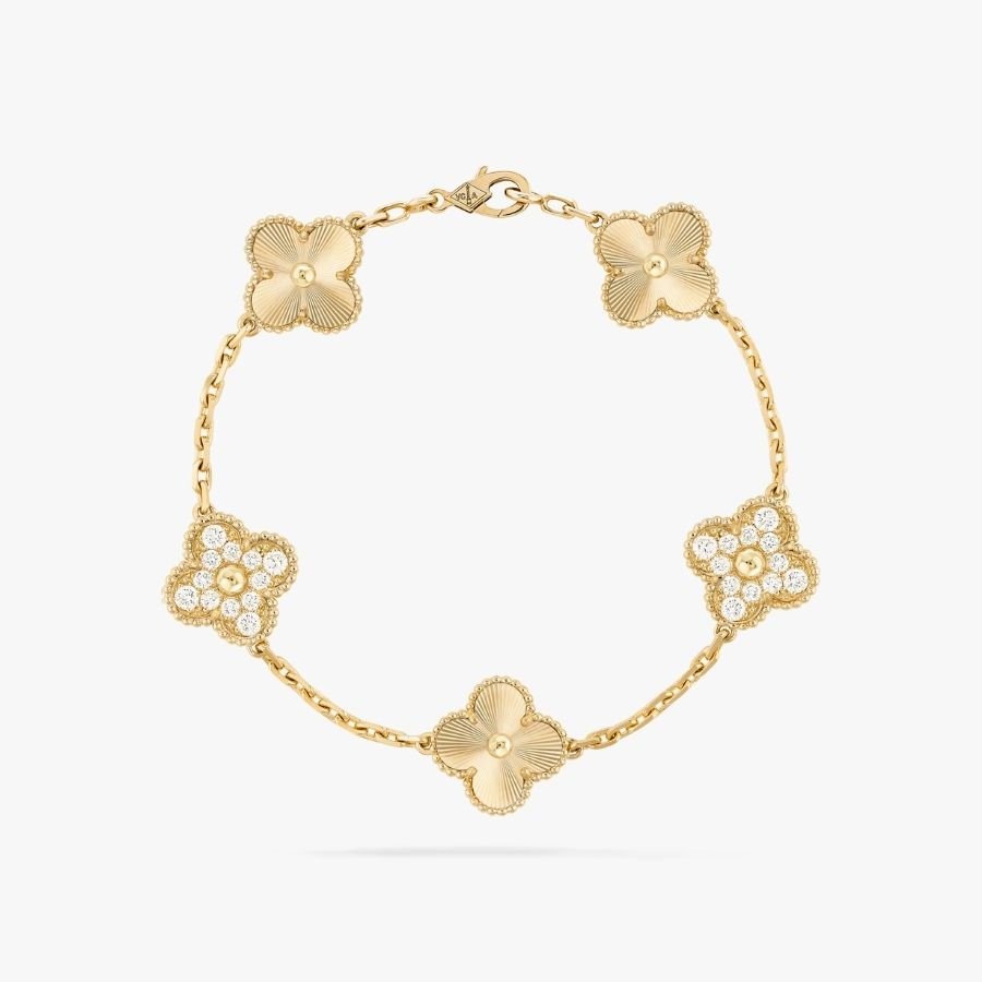 CEL-B-VCA-009.jpg Van Cleef and Arpels Vintage Alhambra bracelet 5 motifs - 图片 1
