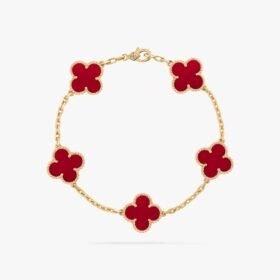 Van Cleef and Arpels Vintage Alhambra bracelet 5 motifs