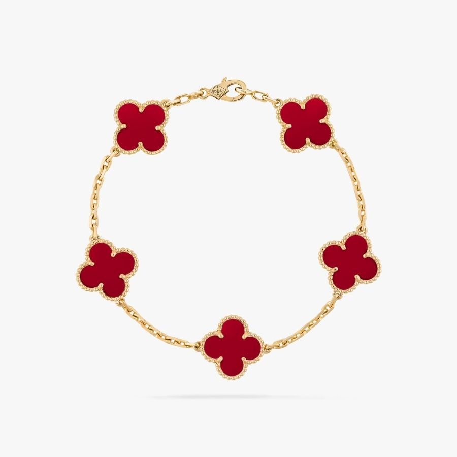 CEL-B-VCA-021-1.jpg Van Cleef and Arpels Vintage Alhambra bracelet 5 motifs - 图片 1