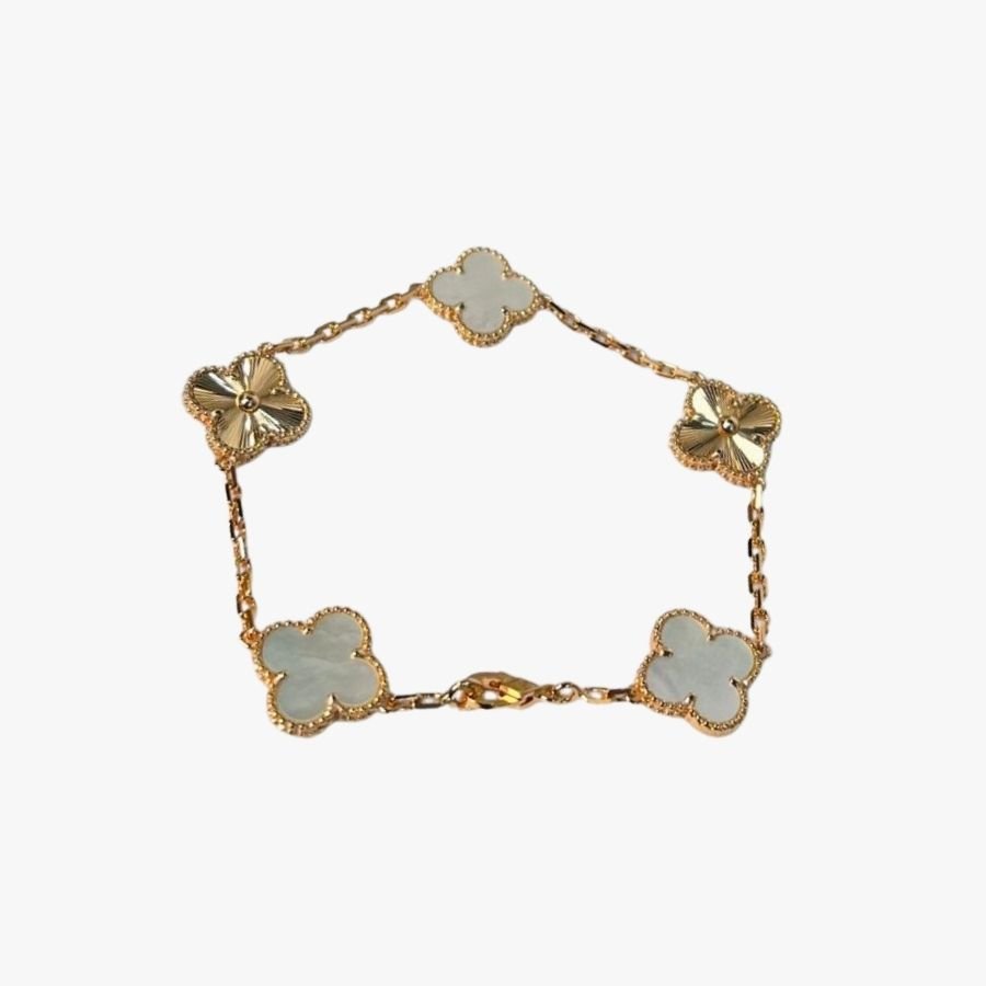 CEL-B-VCA-036.jpg Van Cleef and Arpels Vintage Alhambra bracelet 5 motifs - 图片 1