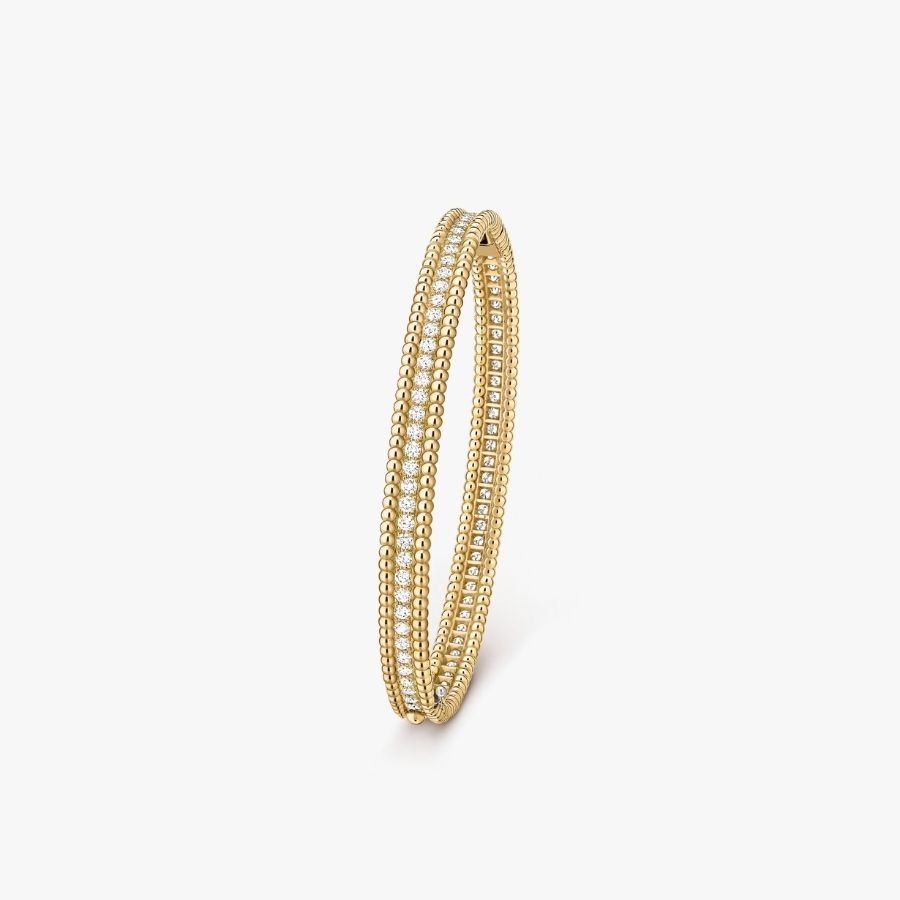 CEL-B-VCA-068.jpg Van Cleef and Arpels Perl??e diamonds bracelet 1 row medium model - 图片 1