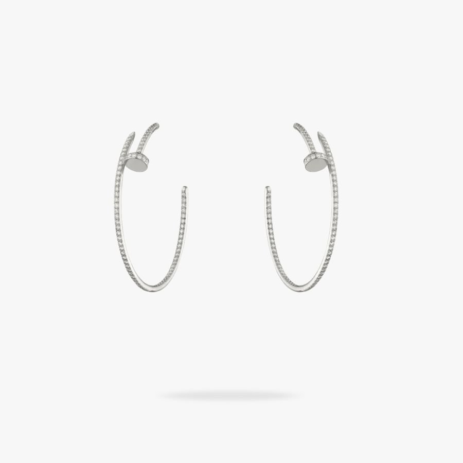 CEL-E-CAR-037.jpg CARTIER Juste un Clou hoop earrings large model paved - 图片 1