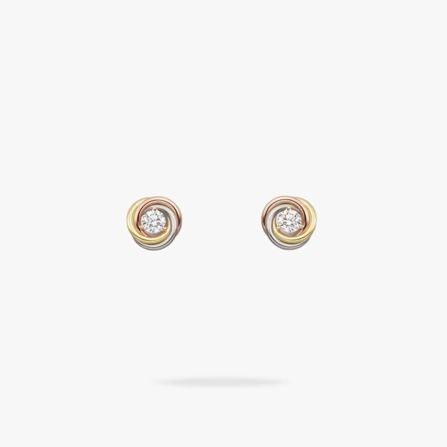 CEL-E-CAR-043.jpg CARTIER Trinity stud earrings 2 diamonds - 图片 1