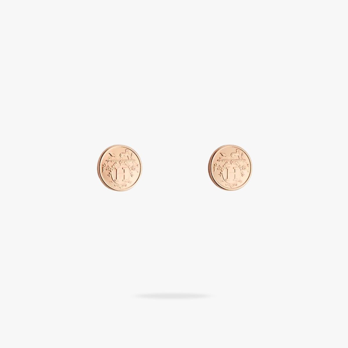 CEL-E-HER-012.jpg HERMES Herm??s Ex-Libris earrings, very small model - 图片 1