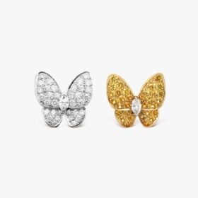 Van Cleef and Arpels Two Butterfly earrings
