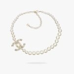 CHANEL 25P CC Pearl Necklace