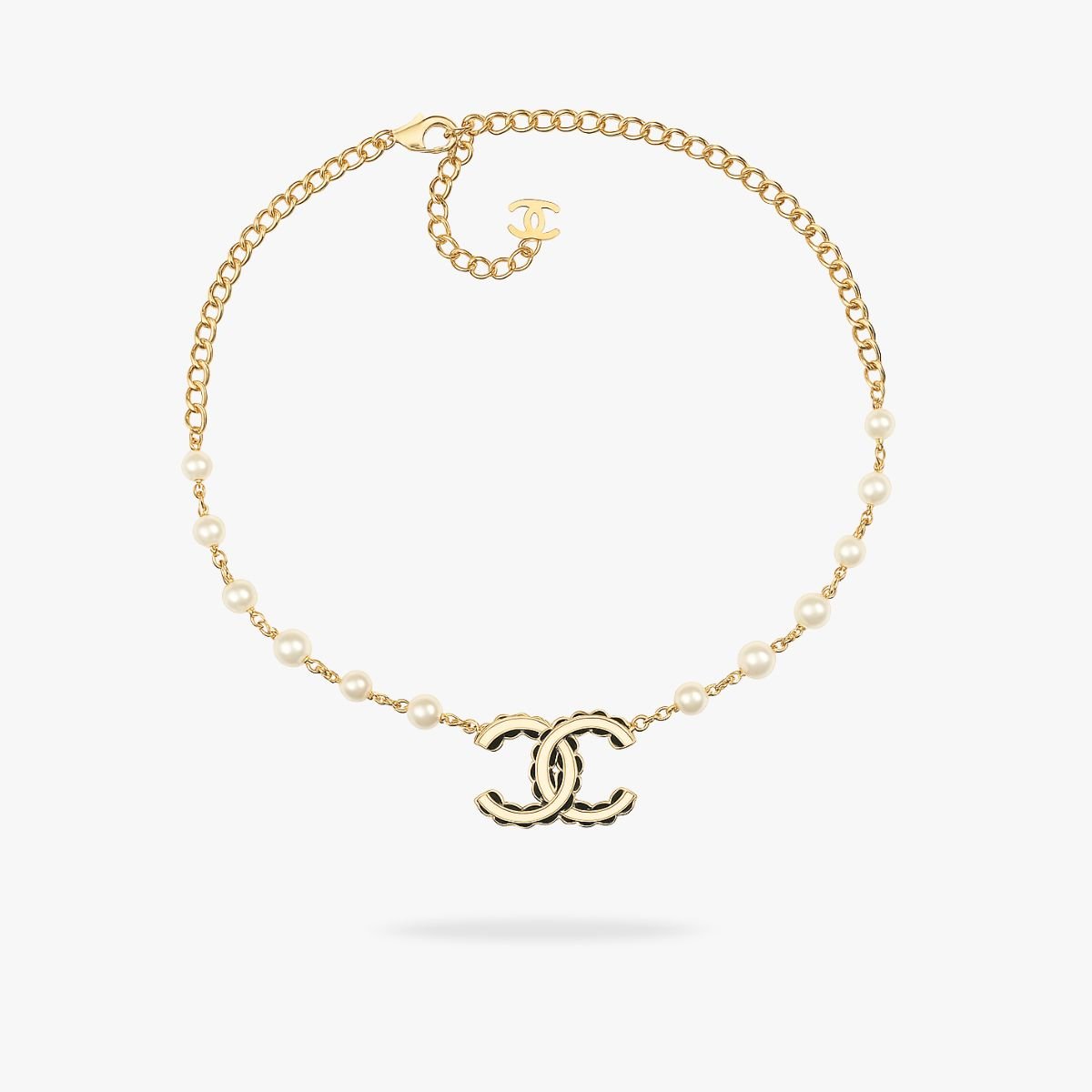 CEL-N-CN-026-1.jpg CHANEL CC Pearl Chocker Necklace - 图片 1