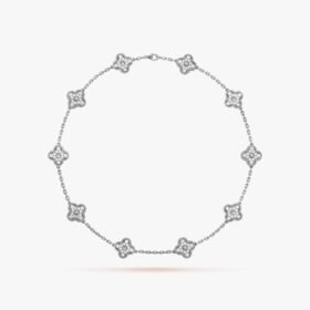Van Cleef and Arpels Vintage Alhambra necklace 10 motifs