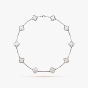 Van Cleef and Arpels Vintage Alhambra necklace 10 motifs