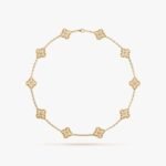 Van Cleef and Arpels Vintage Alhambra necklace 10 motifs