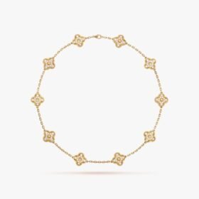 Van Cleef and Arpels Vintage Alhambra necklace 10 motifs