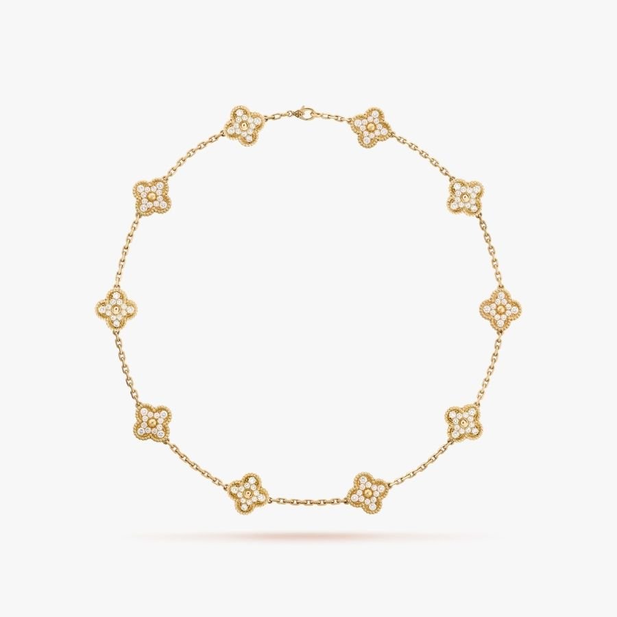 CEL-N-VCA-013.jpg Van Cleef and Arpels Vintage Alhambra necklace 10 motifs - 图片 1