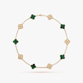 Van Cleef and Arpels Vintage Alhambra necklace 10 motifs