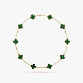 Van Cleef and Arpels Vintage Alhambra necklace 10 motifs