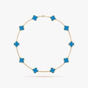 Van Cleef and Arpels Vintage Alhambra necklace 10 motifs
