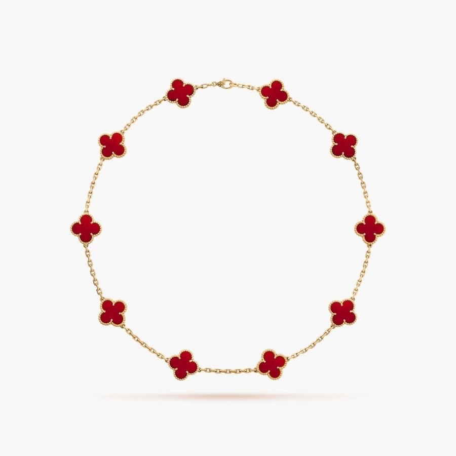 CEL-N-VCA-046.jpg Van Cleef and Arpels Vintage Alhambra necklace 10 motifs - 图片 1