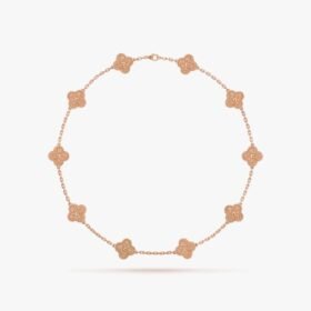 Van Cleef and Arpels Vintage Alhambra necklace 10 motifs