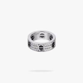 CARTIER LOVE ring classic model paved ceramic