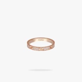 CARTIER LOVE ring mini model paved