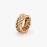 Van Cleef and Arpels Perl??e diamonds ring 3 rows