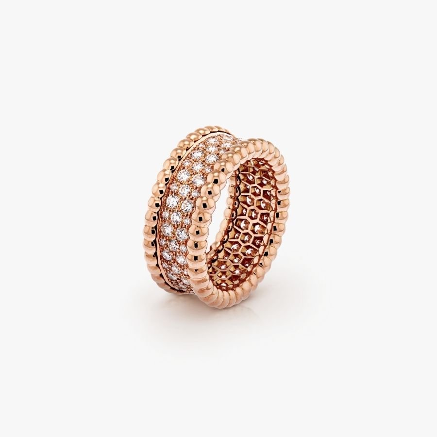 CEL-R-VCA-056.jpg Van Cleef and Arpels Perl??e diamonds ring 3 rows - 图片 1