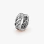 Van Cleef and Arpels Perl??e diamonds ring 3 rows