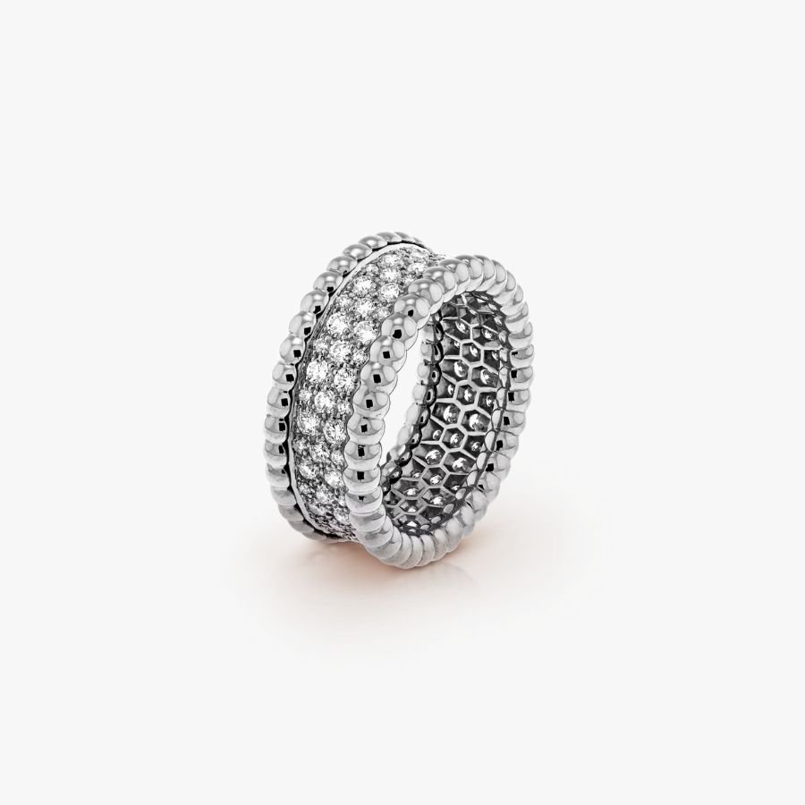 CEL-R-VCA-057.jpg Van Cleef and Arpels Perl??e diamonds ring 3 rows - 图片 1