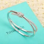 Tiffany and Co TIFFANY Knot Double Row Hinged Bangle - 图片 2