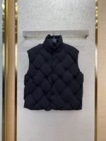 Bottega Veneta Braided Down Vest Black