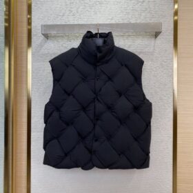 Bottega Veneta Braided Down Vest Black