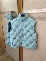 Bottega Veneta Braided Down Vest Light Blue - 图片 7