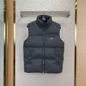 PRADA feather waistcoat grey