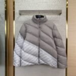 Fendi patchwork down jacket grey