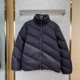 Fendi Patchwork Down Jacket Black