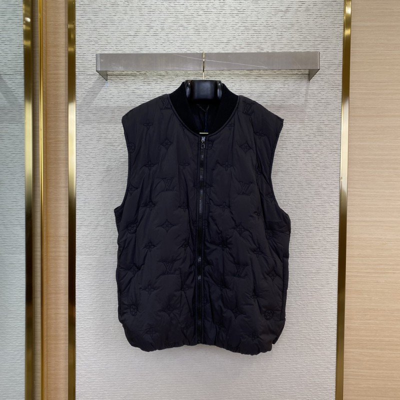 wsxc1728057501284_0.jpg LV logo jacquard embroidered waistcoat black - 图片 1