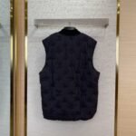 LV logo jacquard embroidered waistcoat black - 图片 2
