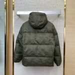 Gucci Jacquard Hooded Down Jacket Green - 图片 2