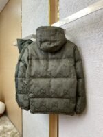 Gucci Jacquard Hooded Down Jacket Green - 图片 6