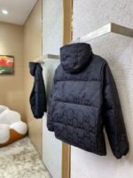 Gucci Jacquard Hooded Down Jacket Black - 图片 4