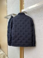 LV Logo Jacquard Lapel Jacket Cotton Coat Jacket - 图片 6