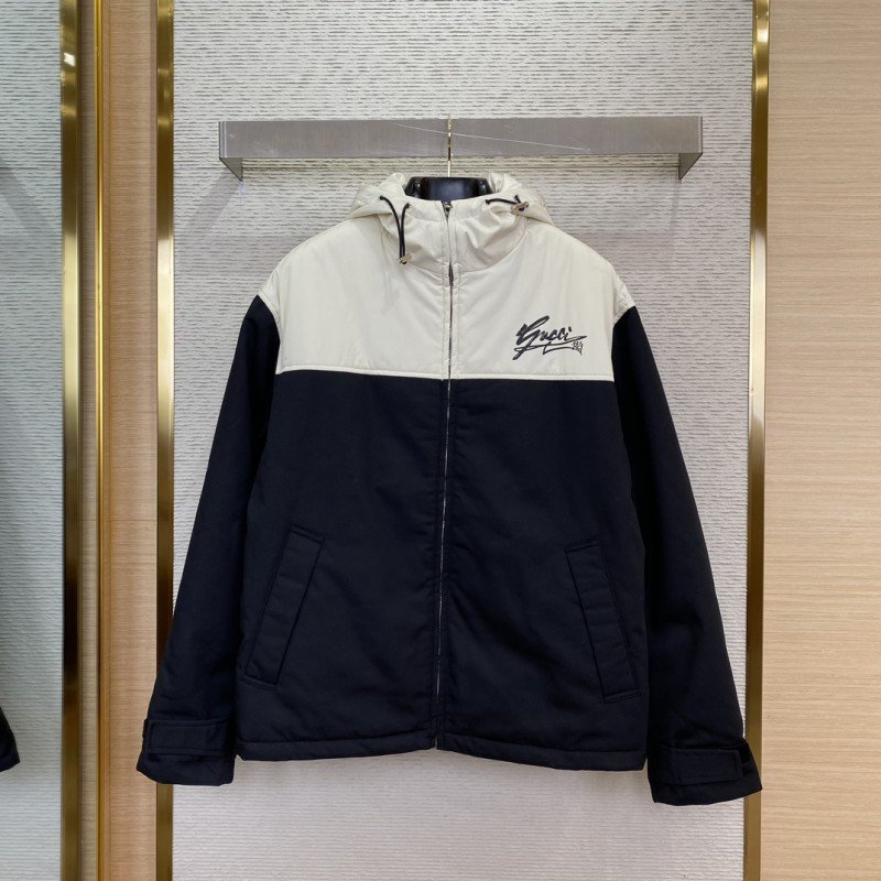 wsxc1728704783125_0.jpg Gucci Reversible Logo Cotton Coat Jacket - 图片 1
