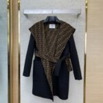 Fendi Double F Full Print Wool Coat